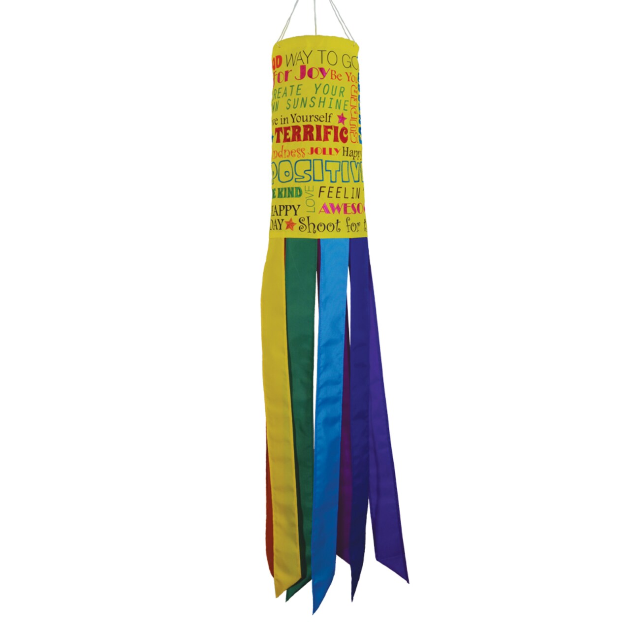 In the Breeze 5138 Good Vibes Only 40 Inch Windsock - Outdoor Colorful Hanging Decoration